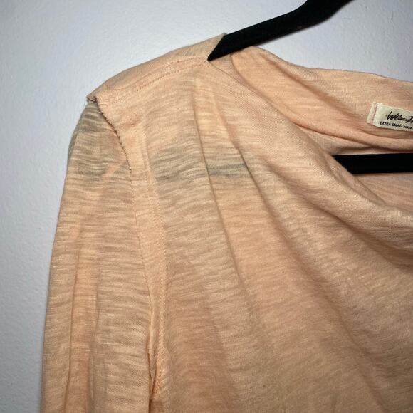 We The Free Orange Long Sleeve Shirt Cowlneck Boho Lightweight Women's size XS - Picture 3 of 8